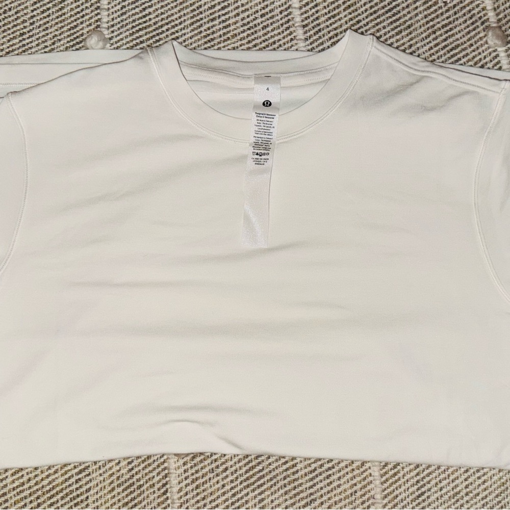 lululemon athletica White Jersey Training Short Sleeved Tee - Picture 4 of 4